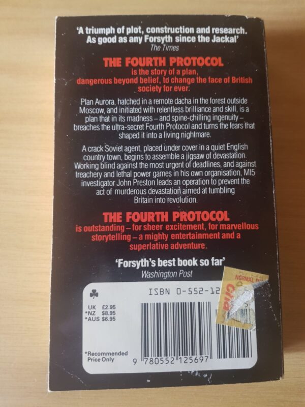 The Fourth Protocol – Frederick Forsyth secondhand book