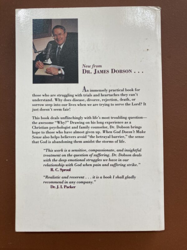 When God Doesn’t Make Sense – Dr. James Dobson secondhand book