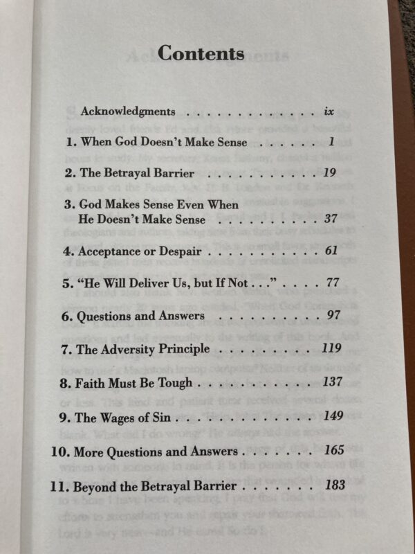 When God Doesn’t Make Sense – Dr. James Dobson secondhand book