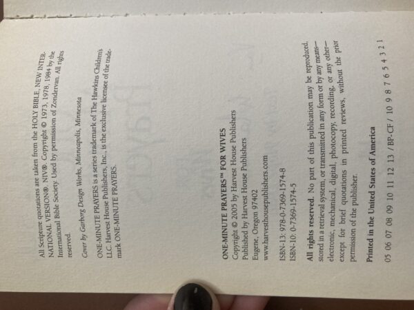 One Minute Prayers For Wives – Hope Lyda secondhand book