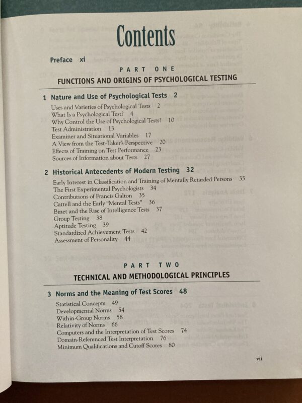 Psychological Testing – Anastasi, Urbina secondhand book
