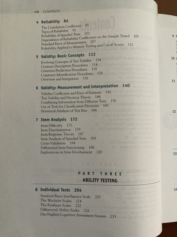 Psychological Testing – Anastasi, Urbina secondhand book