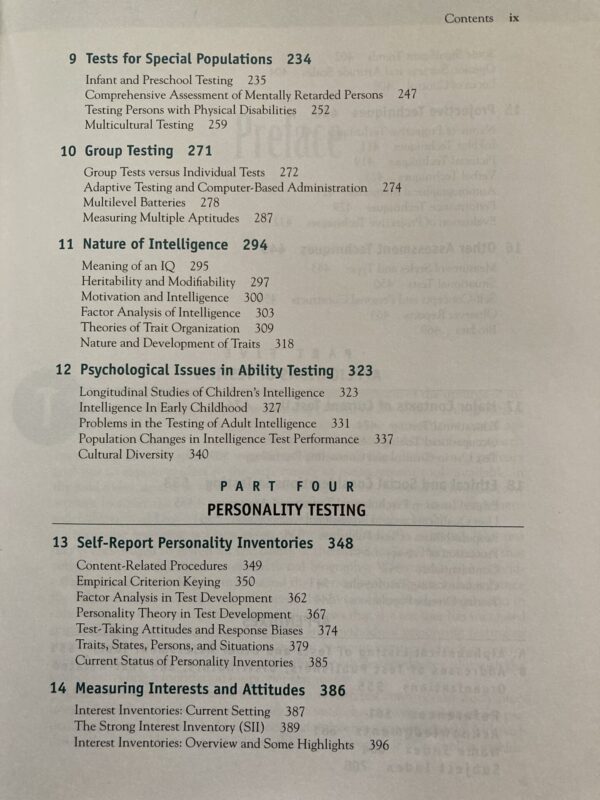 Psychological Testing – Anastasi, Urbina secondhand book
