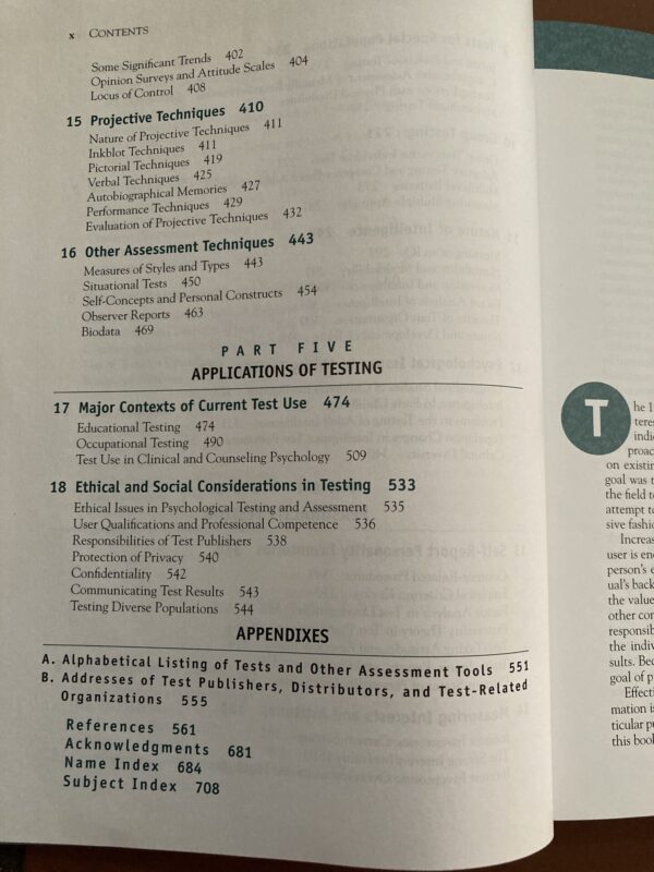 Psychological Testing – Anastasi, Urbina secondhand book