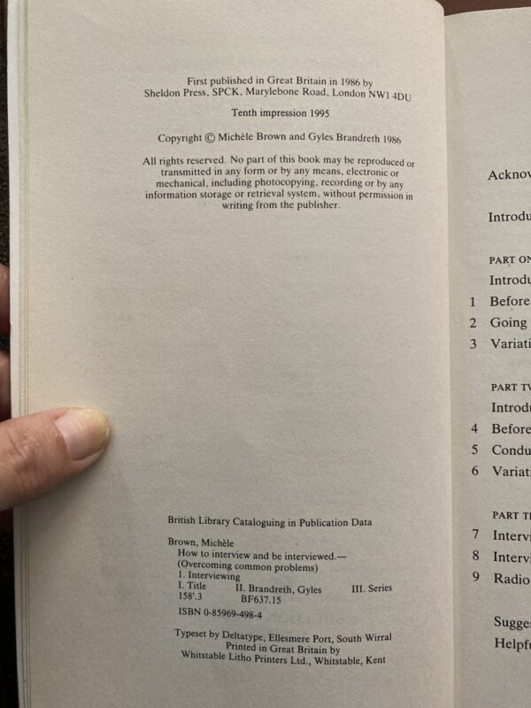 How To Interview And Be Interviewed – Brown, Brandreth secondhand book