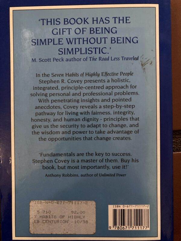 The Seven Habits Of Highly Effective People – Stephen Covey secondhand book