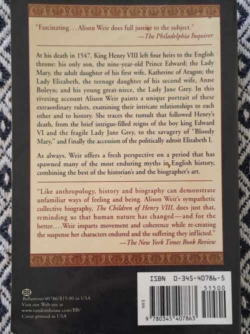 The Children Of Henry VIII – Alison Weir secondhand book