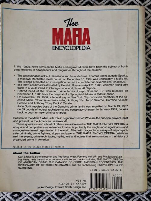 The Mafia Encyclopedia – Carl Sifakis secondhand book