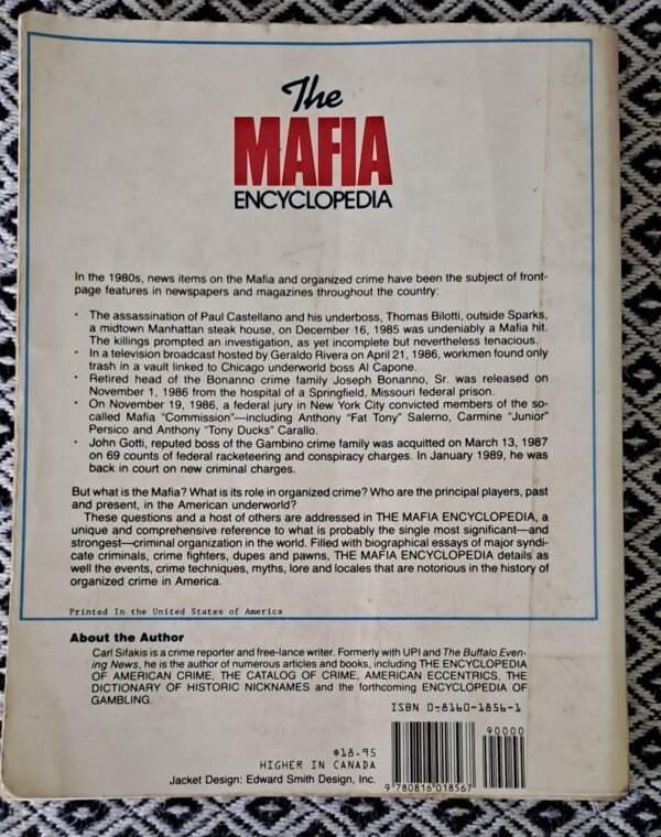 The Mafia Encyclopedia – Carl Sifakis secondhand book