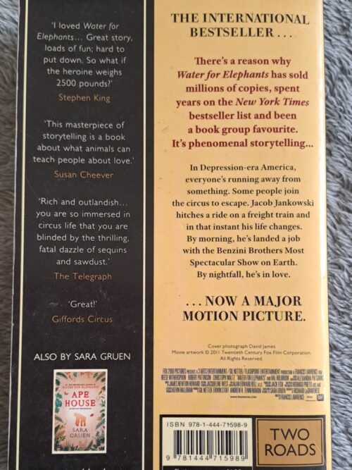 Water For Elephants – Sarah Gruen secondhand book