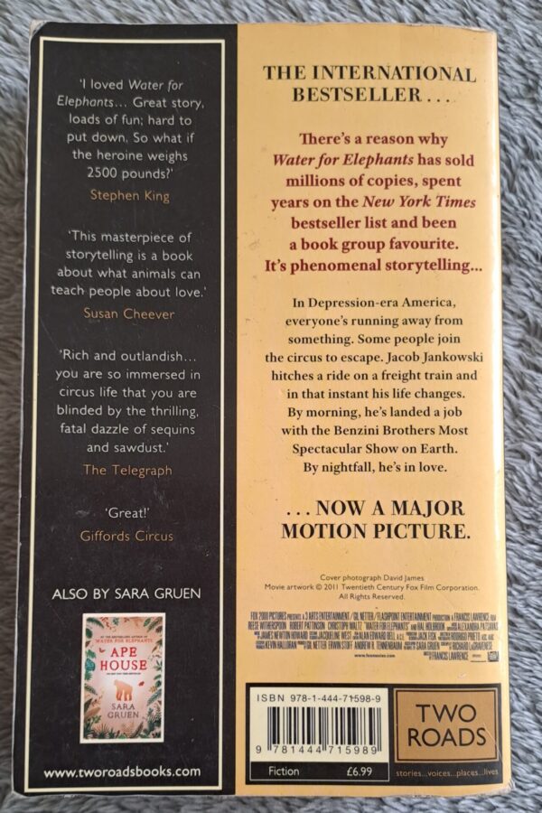 20251006_140945 Water For Elephants – Sarah Gruen secondhand book
