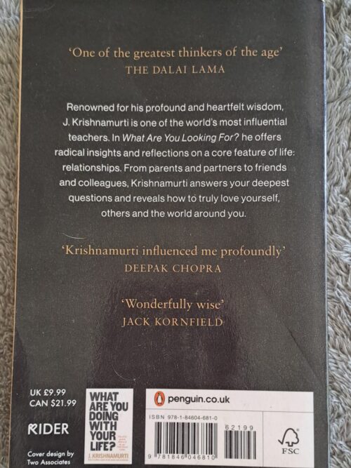 What Are You Looking For – J. Krishnamurti secondhand book