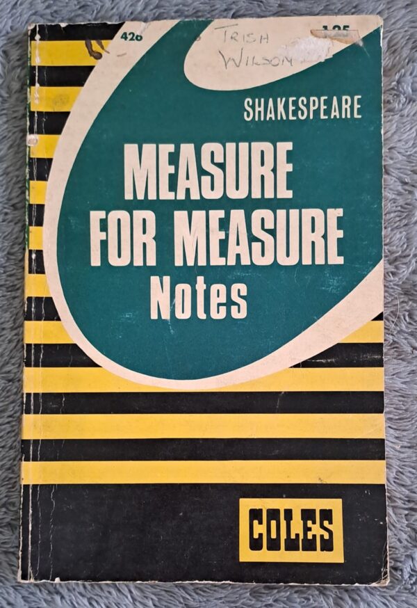 Shakespeare Measure For Measure Notes – Coles secondhand book