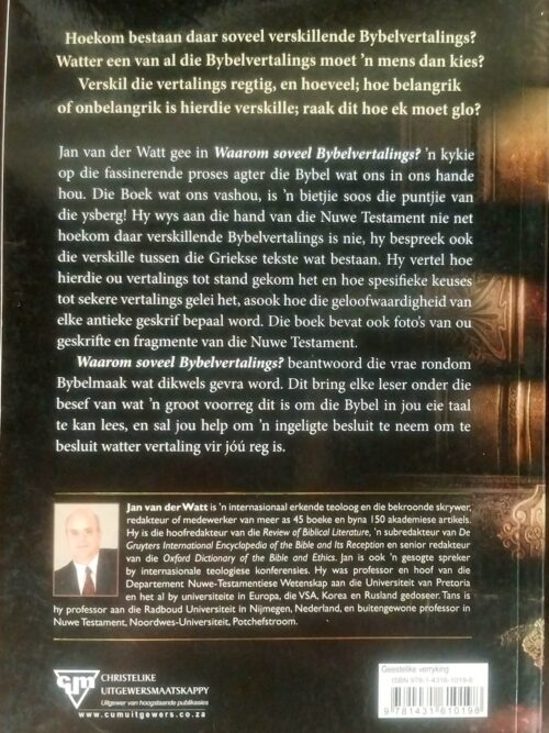 Waarom Soveel Bybel-Vertalings? – Jan Van Der Watt secondhand book
