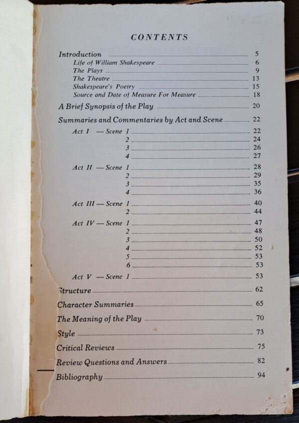 Shakespeare Measure For Measure Notes – Coles secondhand book
