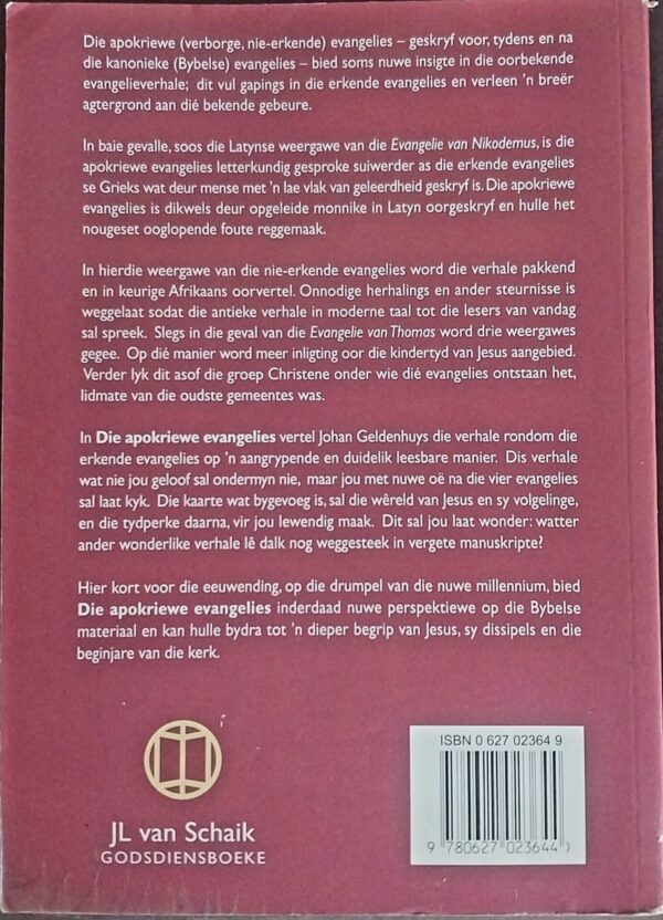 Die Apokriewe Evangelies – J. Geldenhuys secondhand book
