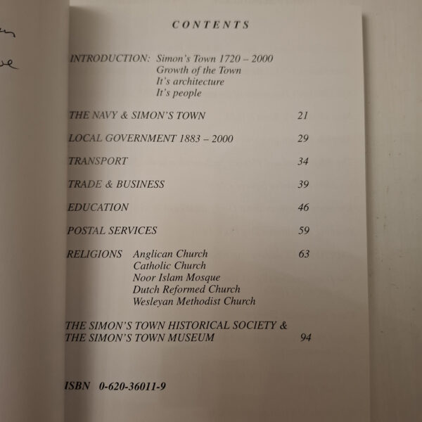 Simon’s Town Its History – The Simon’s Town Historical Society secondhand book