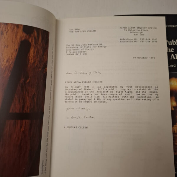 The Public Inquiry Into The Piper Alpha Disaster, Volume 1 & 2 – Lord W. Douglas Cullen secondhand book