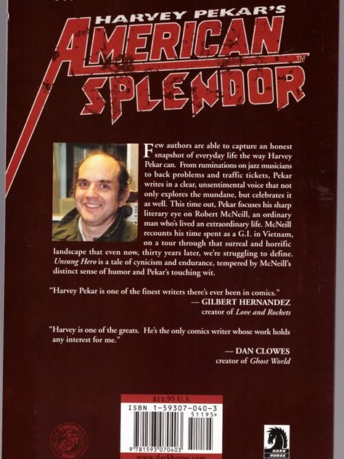 American Splendor: The Story Of Robert McNeill. Unsung Hero — Harvey Pekar, David Collier secondhand book