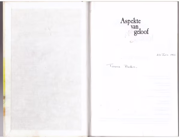Aspekte Van Geloof — A.J.B. Rawlings secondhand book