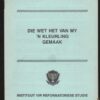 Die Wet Het Van My ‘n Kleurling Gemaak — Dr. N. S. Jansen Van Rensburg secondhand book
