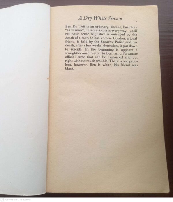 A Dry White Season – André Brink secondhand book