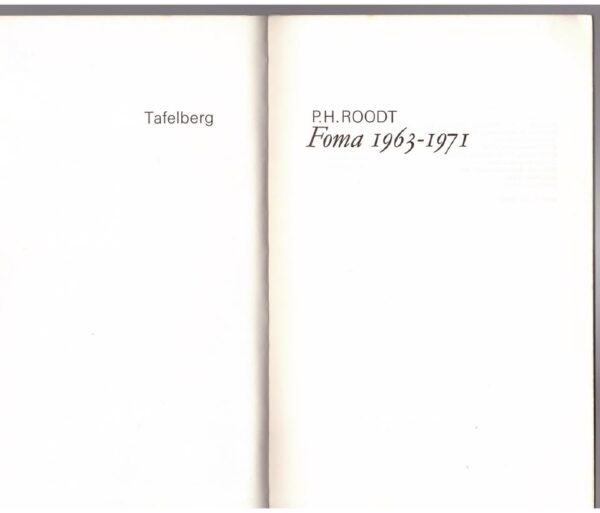 Foma 1963-1971 – P. H. Roodt secondhand book