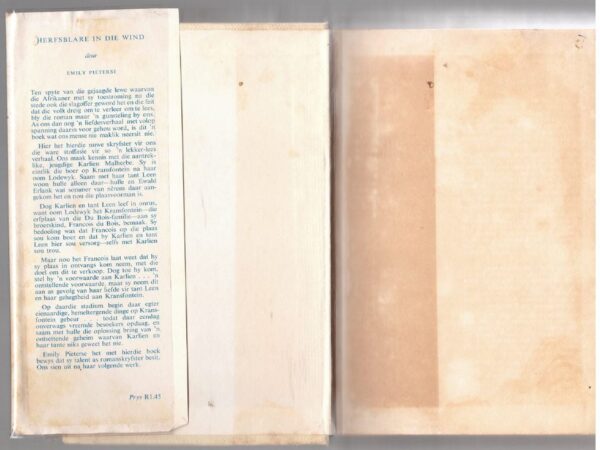 Herfsblare In Die Wind — Emily Pieterse secondhand book