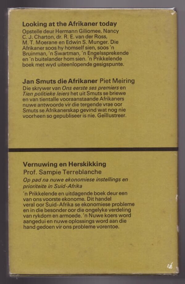 Identiteit En Verandering: Sewe Opstelle Oor Die Afrikaner Vandag — Hendrik W. Van der Merwe secondhand book