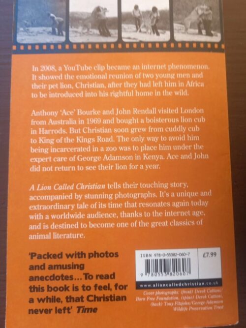 A Lion Called Christian – Anthony Bourke, John Rendall secondhand book
