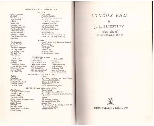 London End — J. B. Priestley secondhand book
