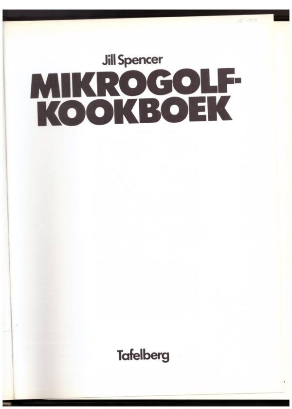 Mikrogolf-kookboek — Jill Spencer secondhand book