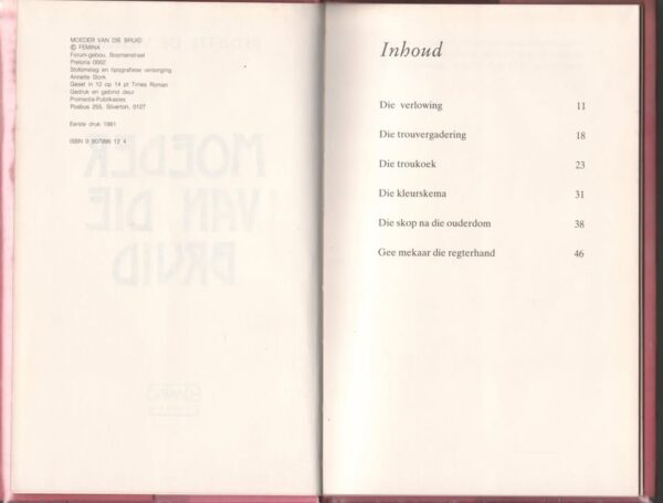 Moeder Van Die Bruid — Reinette De Villiers secondhand book