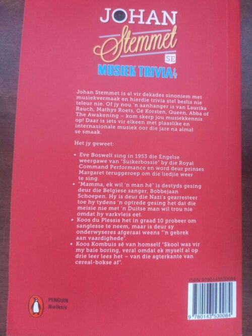 Johan Stemmet Se Musiektrivia secondhand book