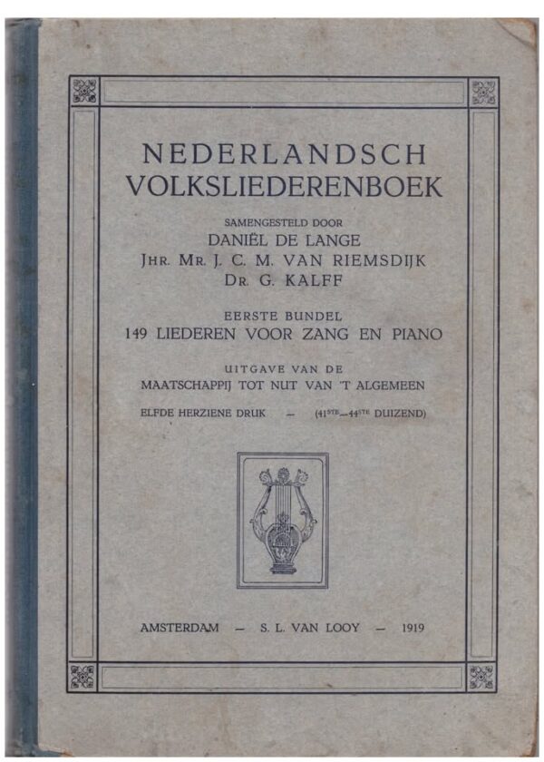 Nederlandsch Volksliederenboek — Daniel De Lange secondhand book