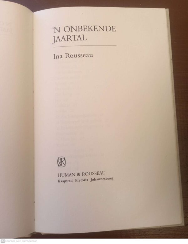Onbekende Jaartal – Ina Rousseau secondhand book