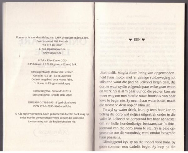 Onblusbare Liefde – Elise Keyter secondhand book