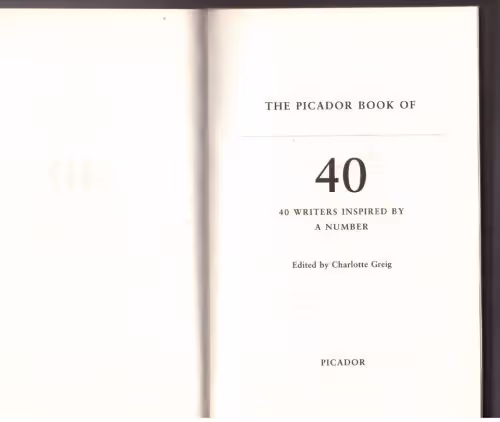 The Picador Book Of 40 — Charlotte Greig secondhand book