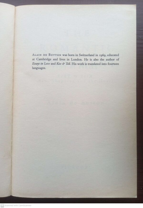 The Romantic Movement — Alain De Botton secondhand book