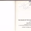 The Rules Of The Game – Jean Renoir secondhand book