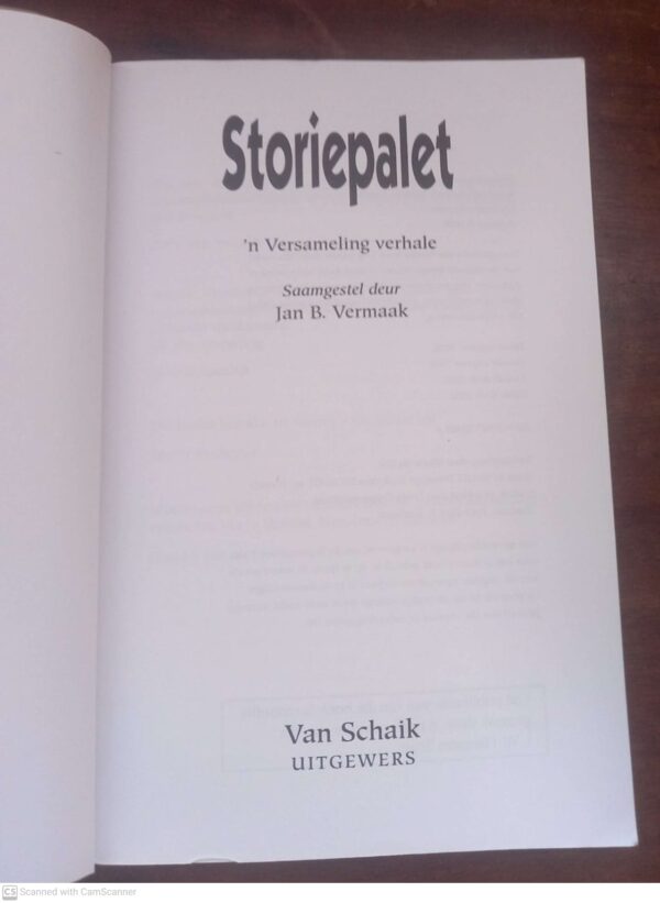 Storiepalet — Jan B. Vermaak secondhand book
