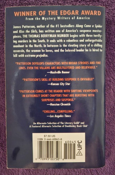 The Thomas Berryman Number – James Patterson secondhand book