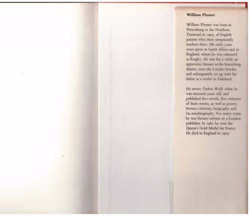 Turbott Wolfe — William Plomer secondhand book