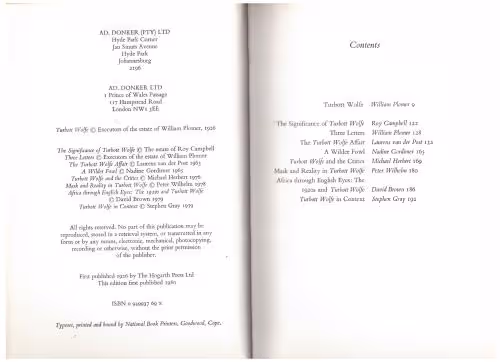 Turbott Wolfe — William Plomer secondhand book