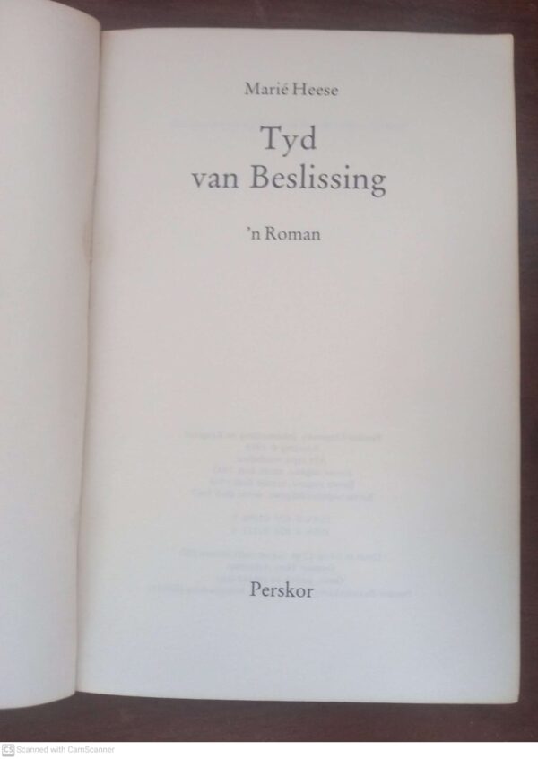 Tyd Van Beslissing – Marié Heese secondhand book