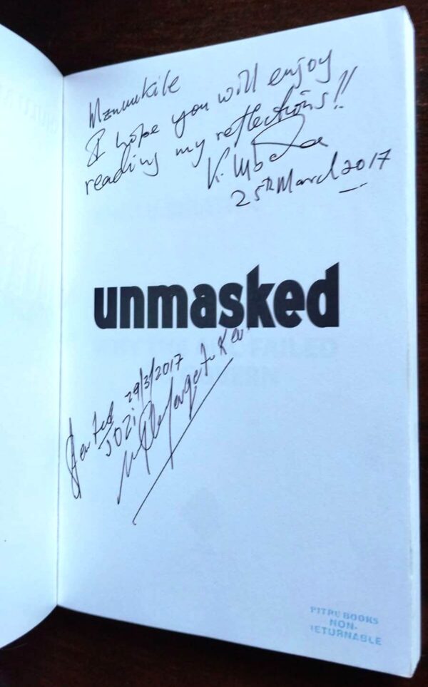 Unmasked: Why the ANC Failed to Govern – Khulu Mbatha (Signed 1st Edition) secondhand book