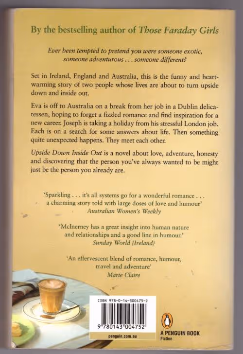 Upside Down Inside Out — Monica McInerney secondhand book