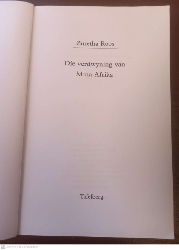 Die Verdwyning Van Mina Afrika – Zuretha Roos secondhand book