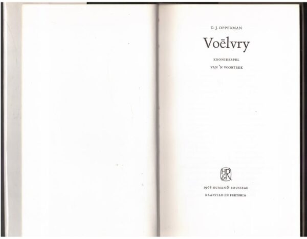 Voëlvry — D.J. Opperman secondhand book