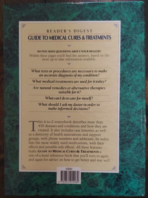 Guide To Medical Cures & Treatments – Reader’s Digest secondhand book